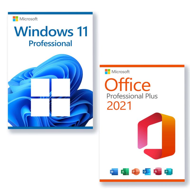 Microsoft Windows 11 Professional + Microsoft Office 2021 Professional Plus license for 1 devices
